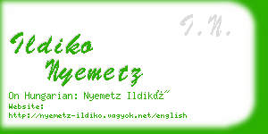 ildiko nyemetz business card